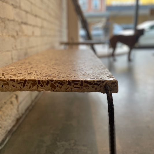 Rustum recycled concrete bench/table